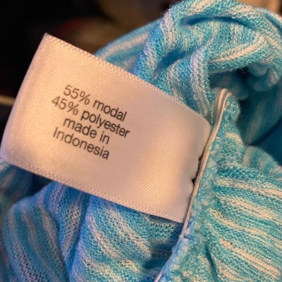 🛍🛍 Lane Bryant green white striped ruched side top - Picture 6 of 6